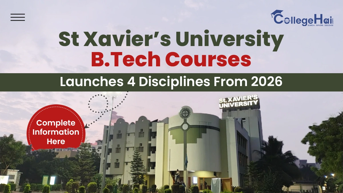St Xavier’s University B.Tech 2026 Four New Disciplines Launched.webp